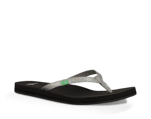 Tong Sanuk Yoga Joy Sparkle Femme - Argent YBHGMZ416